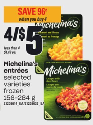 Independent Grocer Michelina's entrées, 156-284 g offer