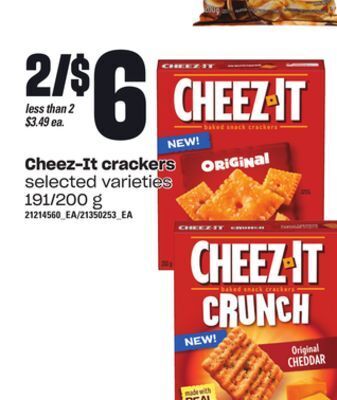 Loblaws Cheez-it crackers, 191/200 g offer
