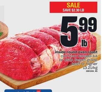 Independent Grocer Inside round oven roast offer