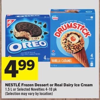 Foodland Nestlé frozen dessert or real dairy ice cream 1.5 l or selected novelties 4-10 pk offer