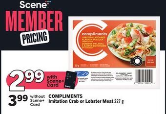 Foodland Compliments imitation crab or lobster meat 227 g offer