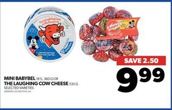 Real Canadian Superstore Mini babybel, 18's, 360 g or the laughing cow cheese, 535 g offer