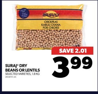 Real Canadian Superstore Suraj dry beans or lentils, 1.8 kg offer