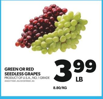 Real Canadian Superstore Green or red seedless grapes offer