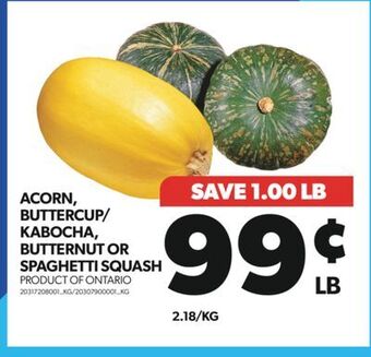 Real Canadian Superstore Acorn, buttercup/kabocha, butternut or spaghetti squash offer