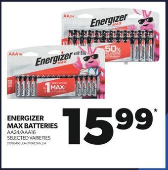 Real Canadian Superstore Energizer max batteries, aa24/aaa16 offer