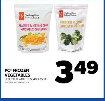 Real Canadian Superstore Pc frozen vegetables, 400-750 g offer