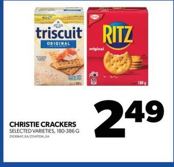 Real Canadian Superstore Christie crackers, 180-386 g offer