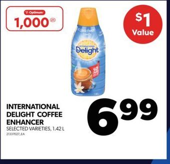 Real Canadian Superstore International delight coffee enhancer, 1.42 l offer