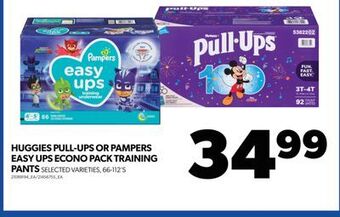 Real Canadian Superstore Huggies pull-ups or pampers easy ups econo pack training pants, 66-112's offer