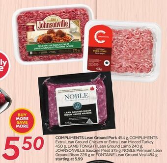 Sobeys Compliments lean ground pork offer