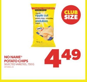 Real Canadian Superstore No name potato chips, 750 g offer