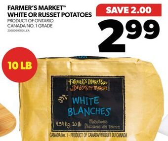Real Canadian Superstore Farmer's market white or russet potatoes, 10 lb offer