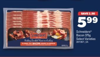 Real Canadian Superstore Schneiders bacon, 375g offer