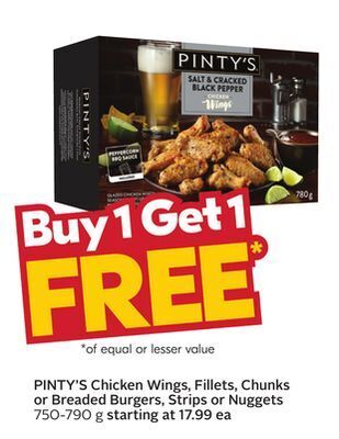 Sobeys Chicken wings, fillets, chunks or breaded burgers, strips or nuggets offer