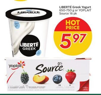 Sobeys Liberté greek yogurt offer