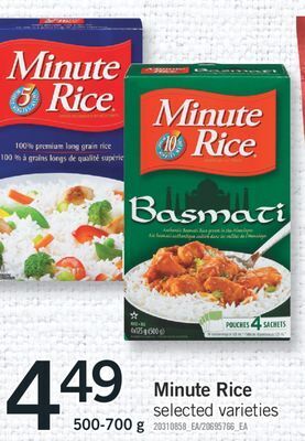 Fortinos Minute rice minute rice 500-700 g offer