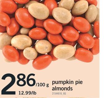 Fortinos Pumpkin pie almonds, 100 g offer