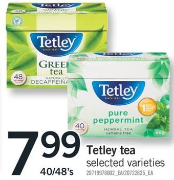 Fortinos Tetley tea 40/48's offer