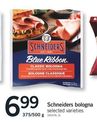 Fortinos Schneiders bologna, 375/500 g offer