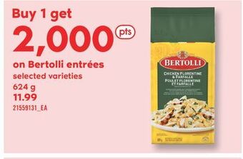 Fortinos Bertolli entrées, 624 g offer