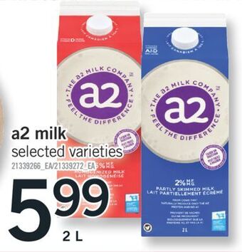 Fortinos A2 milk, 2 l offer