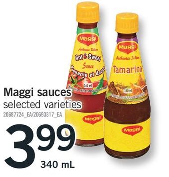 Fortinos Maggi sauces, 340 ml offer