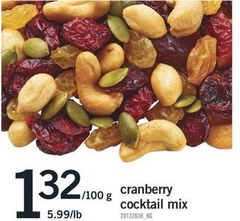 Fortinos Cranberry cocktail mix offer