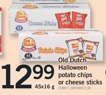 Fortinos Old dutch halloween halloween potato chips, 45x16 g offer