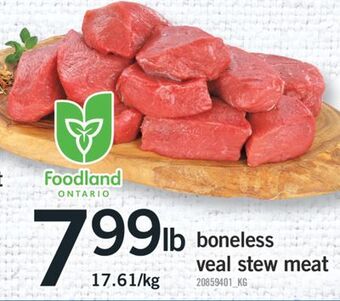 Fortinos Boneless veal stew meat offer