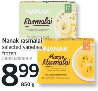 Fortinos Nanak rasmalai, 850 g offer