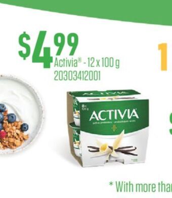 Fortinos Activia -12 x 100 g offer