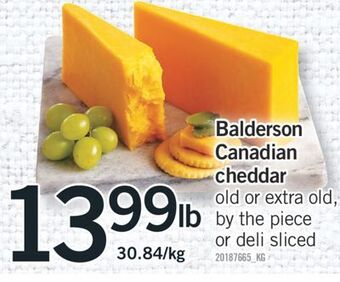 Fortinos Balderson canadian cheddar offer