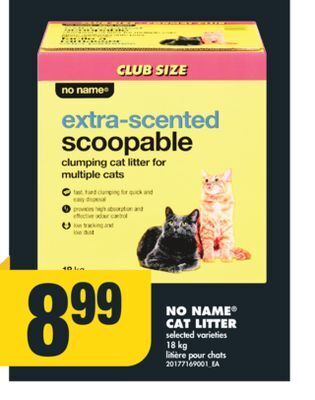 No Frills No name cat litter, 18 kg offer