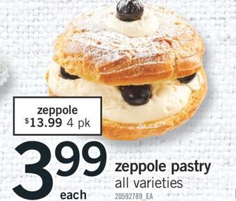 Fortinos Zeppole pastry offer