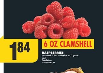 No Frills Raspberries, 6 oz clamshell offer