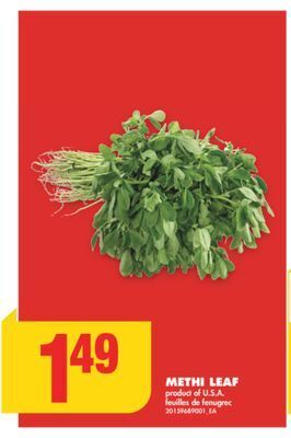 No Frills Methi leaf offer