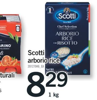 Fortinos Scotti arborio rice, 1 kg offer