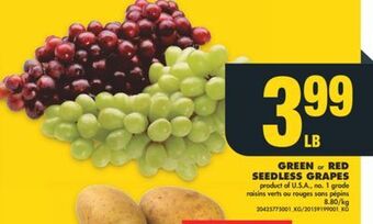 No Frills Green or red seedless grapes offer