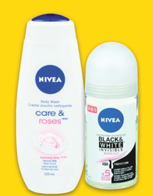 No Frills Nivea body wash, 500 ml, deodorant roll-on, 50 ml or antiperspirant, 51/52 g offer