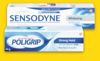 No Frills Sensodyne or pronamel base toothpaste, 75/100 ml or poligrip, 40 g offer