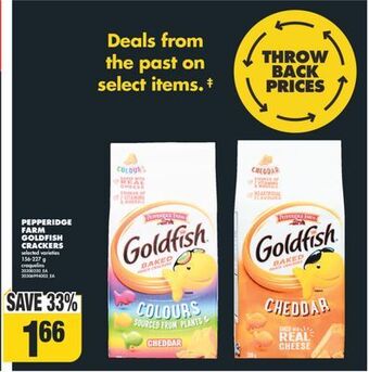 No Frills Pepperidge farm goldfish crackers, 156-227 g offer