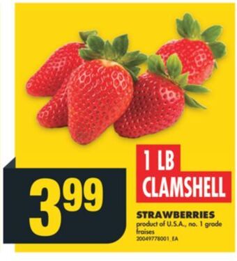 No Frills Strawberries, 1 lb clamshell offer