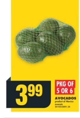No Frills Avocados, pkg of 5 or 6 offer