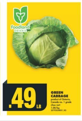 No Frills Green cabbage offer