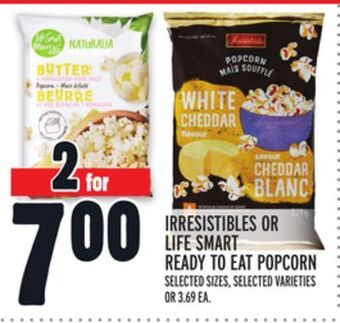 Metro Irresistibles or life smart ready to eat popcorn offer