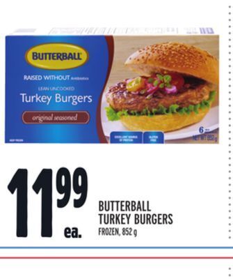 Metro Butterball turkey burgers offer