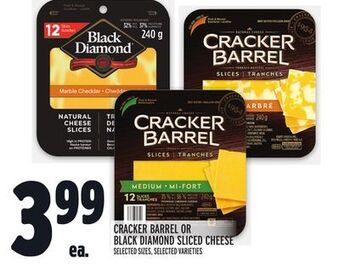 Metro Cracker barrel or black diamond sliced cheese offer