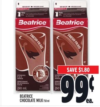Metro Beatrice chocolate milk offer
