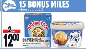 Metro Real dairy ice cream, nestlé drumstick or del monte offer
